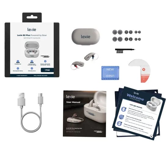 Lexie B2 hearing aids, full set